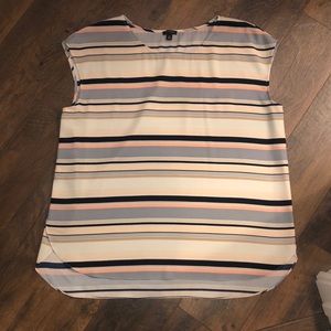 ANN TAYLOR multi-colored striped sleeveless top